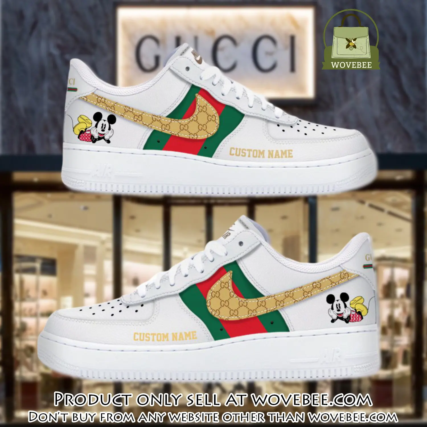Gucci mickey mouse  luxury air force 1 sneakers limited af1 shoes oaf1022 wvb4312004